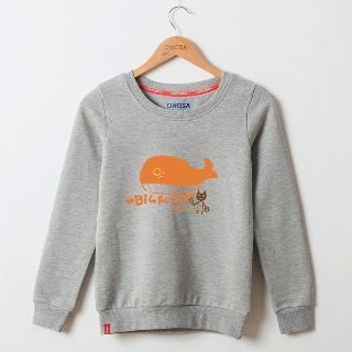 Onoza Whale Print Fleece-Lined Pullover