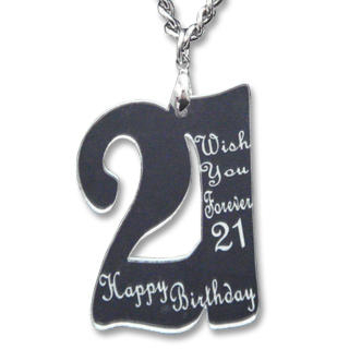 Sweet & Co. Wish You Forever 21 Birthday Mirror Necklace