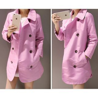 trendedge Double-Breasted Trench Coat