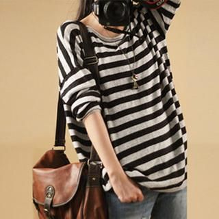 Soft Luxe Two-Way Striped Cardigan
