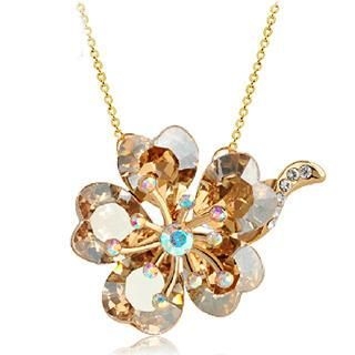 Mbox Jewelry Swarovski Element Flower Necklace