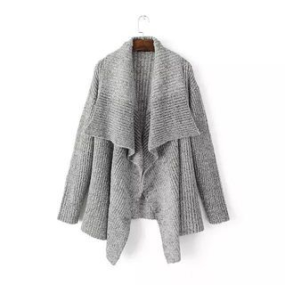 Chicsense Wide-Collar Cardigan