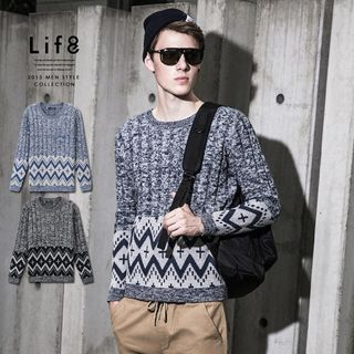 Life 8 Pattern Knit Top