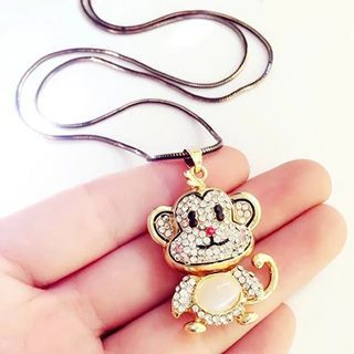 EPOQ Rhinestone Monkey Necklace