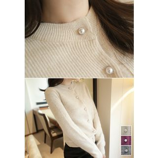 MyFiona Faux-Pearl Button Wool Blend Cardigan