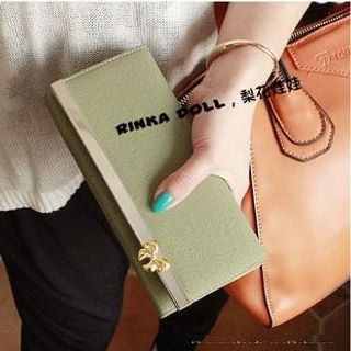 Rinka Doll Metal Bow Long Wallet