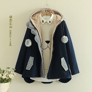 Storyland Embroidered Hooded Coat