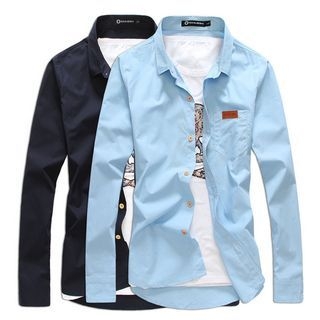 Danjieshi Long-Sleeve Appliqué Shirt