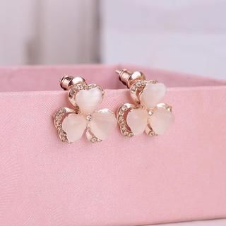 Best Jewellery Three-Leaf Clover Stud Earrings