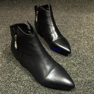 Davinci Dual-Zip Hidden Wedge Ankle Boots