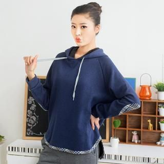 59 Seconds Elbow Patch Hooded Pullover