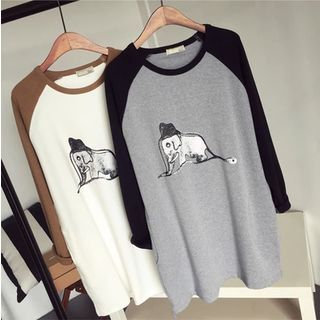 Viana Smile Maternity Long-Sleeve Elephant T-Shirt