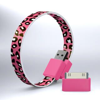 Mohzy Loop USB to Micro-USB Cable (Cherry Leopard) (With Adapter) Cherry Leopard - One Size