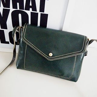 TZ Envelope Faux Leather Shoulder Bag