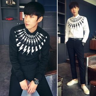 MRCYC Long-Sleeve Lightning-Print Shirt