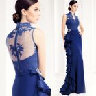 Lace Panel Sleeveless Ruffle Sheath Evening Gown от YesStyle.com INT Lace Panel Sleeveless Ruffle Sheath Evening Gown от YesStyle.com INT