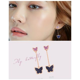 Miss21 Korea Butterfly Dangle Earrings