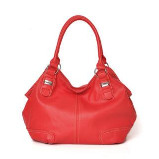 yeswalker Contrast Stitching Shoulder Bag Red - One Size
