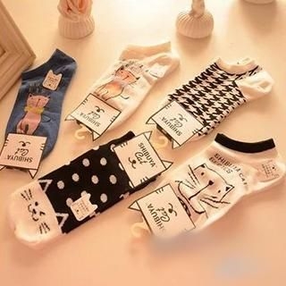 Miya Cat Pattern Socks
