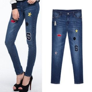 ISOL Applique Skinny Jeans