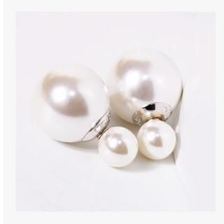 Nanazi Jewelry Faux-pearl Titanium Earrings