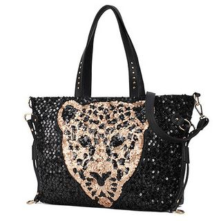 LineShow Leopard Sequined Tote