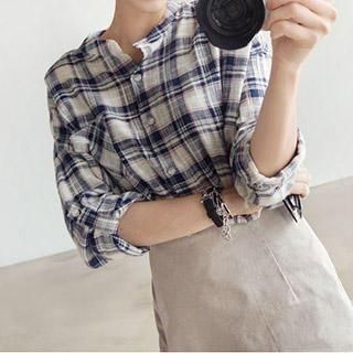 Athena Plaid Loose-Fit Shirt