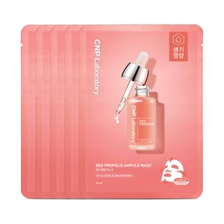 Cnp Laboratory - Red Propolis Ampule Mask Bundle Set 25Ml X 5 Sheets