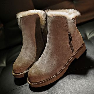 QQ Trend Fleece-lined Short Boots