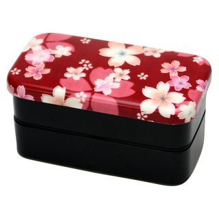 Hakoya Hakoya Nunobari 2 Layers Lunch Box Sakura Red