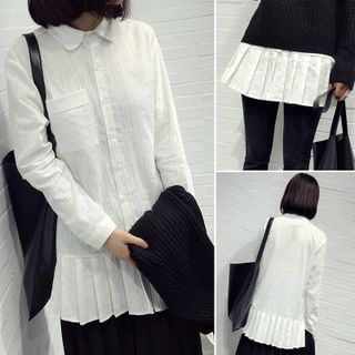 QZ Lady Pleated Long Shirt