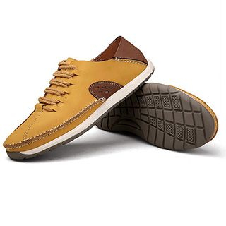 Preppy Boys Genuine-Leather Paneled Sneakers