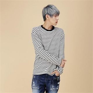 THE COVER Long-Sleeve Striped T-Shirt