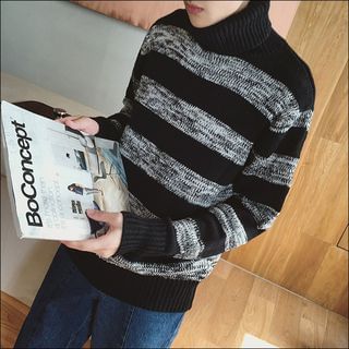 Soulcity Stripe Turtleneck Sweater