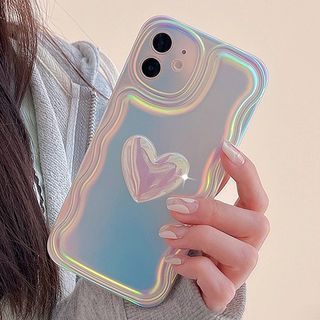 Heart Hologram Phone Case - iPhone XR / X / XS / XS Max / 11 / 11 Pro Max / 12 / 12Mini / 12 Pro / 12 Pro Max / 13 / 13 Pro / 13 Pro Max / 14 / 14Plus / 14Pro / 14Pro Max