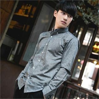STYLEMAN Patterned Button-Down Shirt