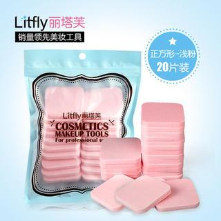 Litfly Makeup Sponge (Square) (Pink) 20 pcs