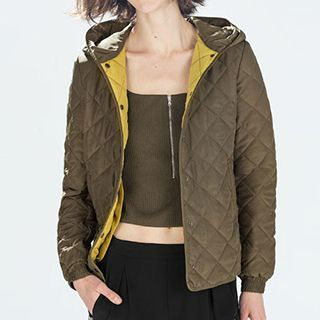 Chicsense Hooded Quilted Padded Jacket