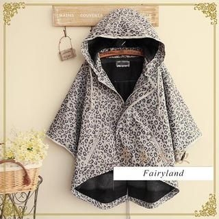 Fairyland Leopard Print Hooded Cape Jacket
