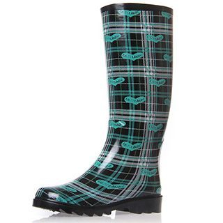 Rainy Days Plaid Tall Rainboots