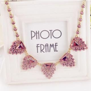 Best Jewellery Crystal Triangle Statement Necklace