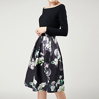 Flore Floral Midi Skirt
