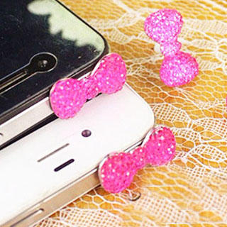 Fit-to-Kill Ribbon Mobile Earphone Plug  Pink - One Size