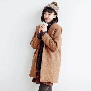 Forest Girl Woolen Hooded Coat