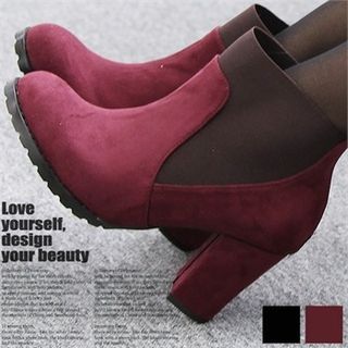 Reneve Chunky-Heel Banded Ankle Boots