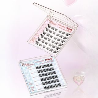 Novo - Light And Flexible Glue-Free False Eyelashes - 3 Types 03# Goddes (8-13Mm X 36 Pcs)