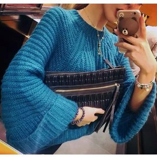 Octavia Ribbed Bell Sleeve Sweater