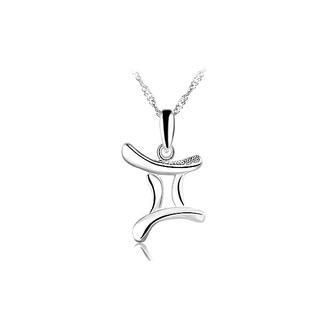 BELEC 925 Sterling Silver 12 Constellation Gemini Pendant with Necklace