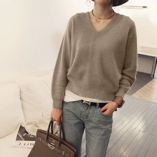 NANING9 V-Neck Knit Sweater