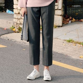 Seoul Fashion Welt-Pocket Straight-Cut Pants